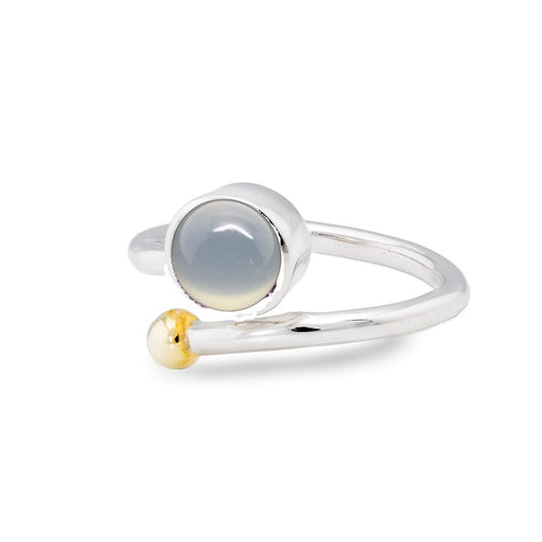 Honeysuckle Ring in Silver Gold & gemstones