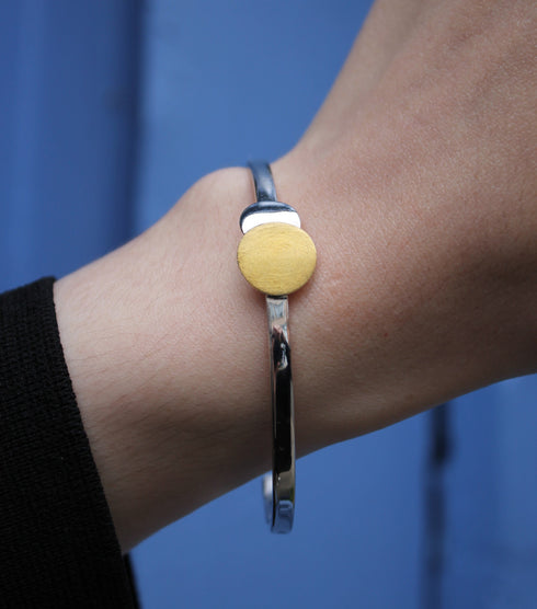 Archeol Cuff in Sterling Silver & Gold Vermeil